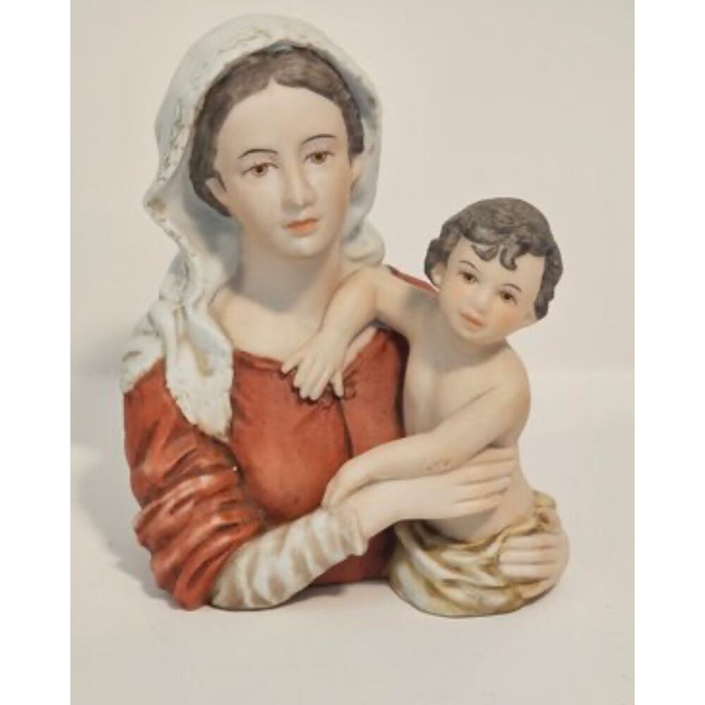 Signed And Numbered Made In Mexico Madonna Porcelain Bust Figurine